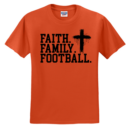 FAITH FAMILY FOOTBALL (A) (Black) - T-Shirt