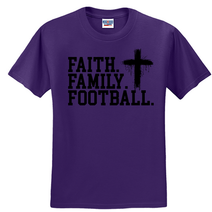 FAITH FAMILY FOOTBALL (A) (Black) - T-Shirt