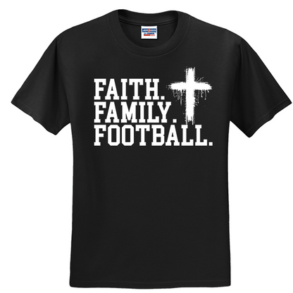FAITH FAMILY FOOTBALL (A) (White) - T-Shirt