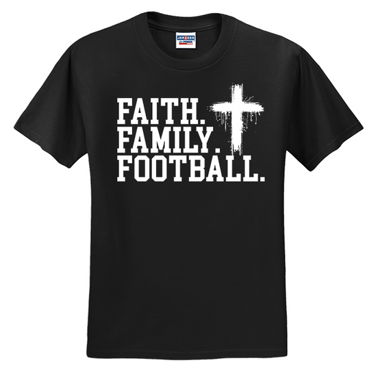 FAITH FAMILY FOOTBALL (A) (White) - T-Shirt
