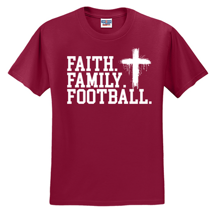 FAITH FAMILY FOOTBALL (A) (White) - T-Shirt