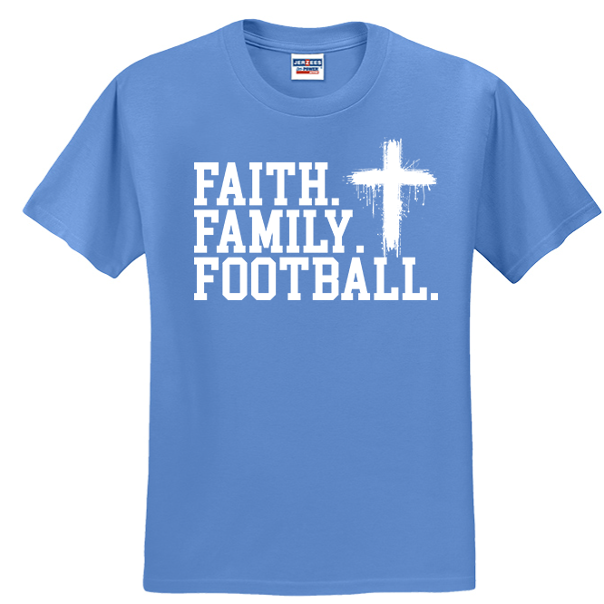 FAITH FAMILY FOOTBALL (A) (White) - T-Shirt