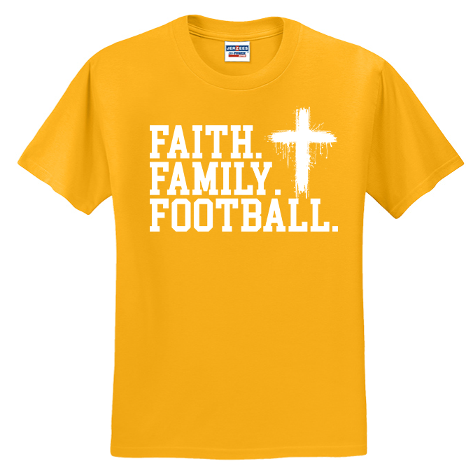 FAITH FAMILY FOOTBALL (A) (White) - T-Shirt