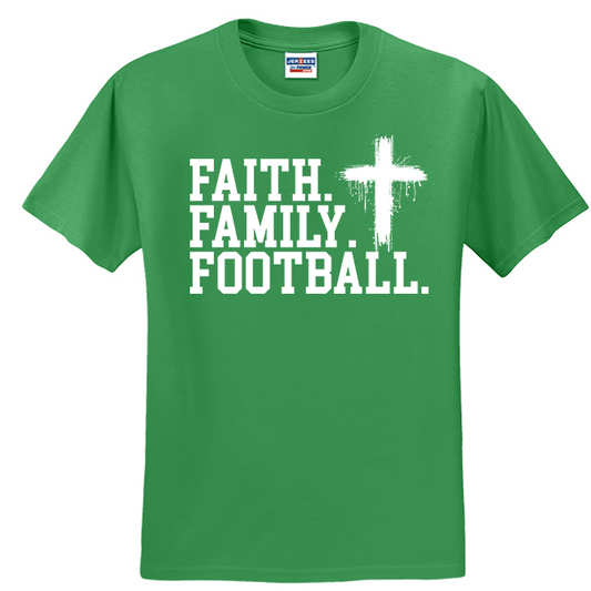 FAITH FAMILY FOOTBALL (A) (White) - T-Shirt