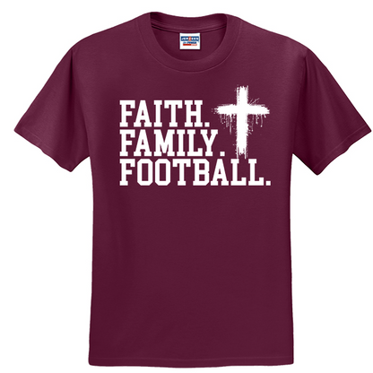 FAITH FAMILY FOOTBALL (A) (White) - T-Shirt
