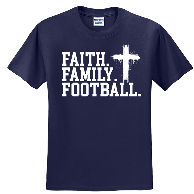 FAITH FAMILY FOOTBALL (A) (White) - T-Shirt