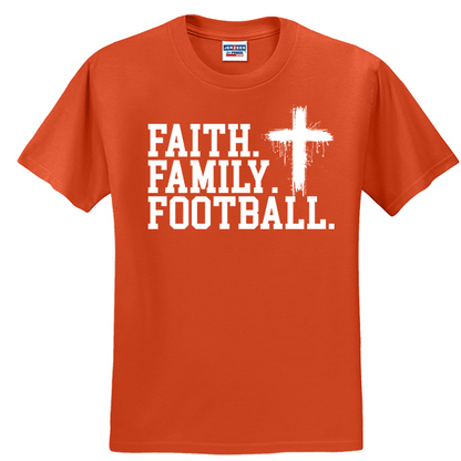 FAITH FAMILY FOOTBALL (A) (White) - T-Shirt