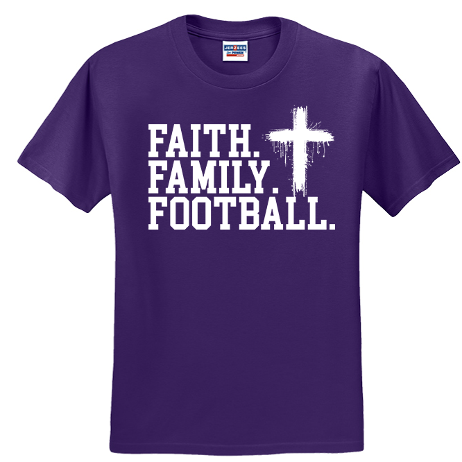FAITH FAMILY FOOTBALL (A) (White) - T-Shirt