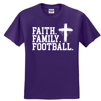 FAITH FAMILY FOOTBALL (A) (White) - T-Shirt