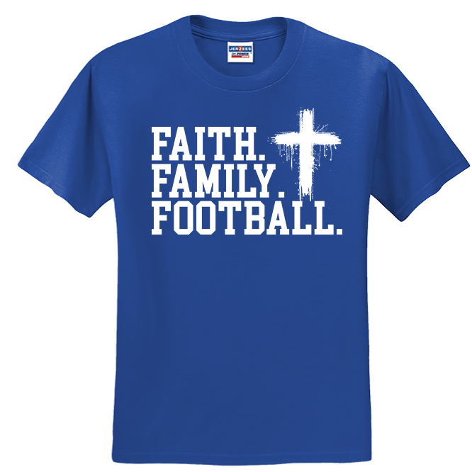 FAITH FAMILY FOOTBALL (A) (White) - T-Shirt