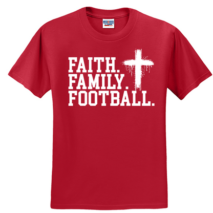 FAITH FAMILY FOOTBALL (A) (White) - T-Shirt