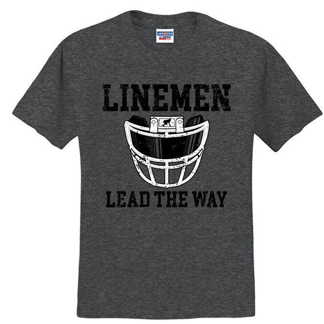LINEMEN LEAD THE WAY (A) (Black) - T-Shirt
