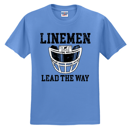 LINEMEN LEAD THE WAY (A) (Black) - T-Shirt
