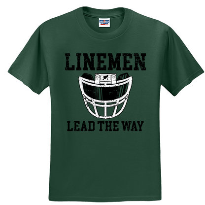 LINEMEN LEAD THE WAY (A) (Black) - T-Shirt