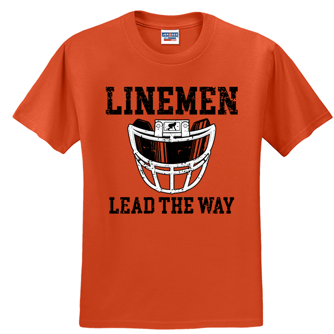 LINEMEN LEAD THE WAY (A) (Black) - T-Shirt