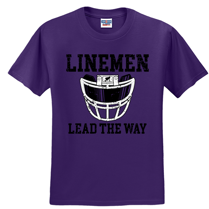 LINEMEN LEAD THE WAY (A) (Black) - T-Shirt