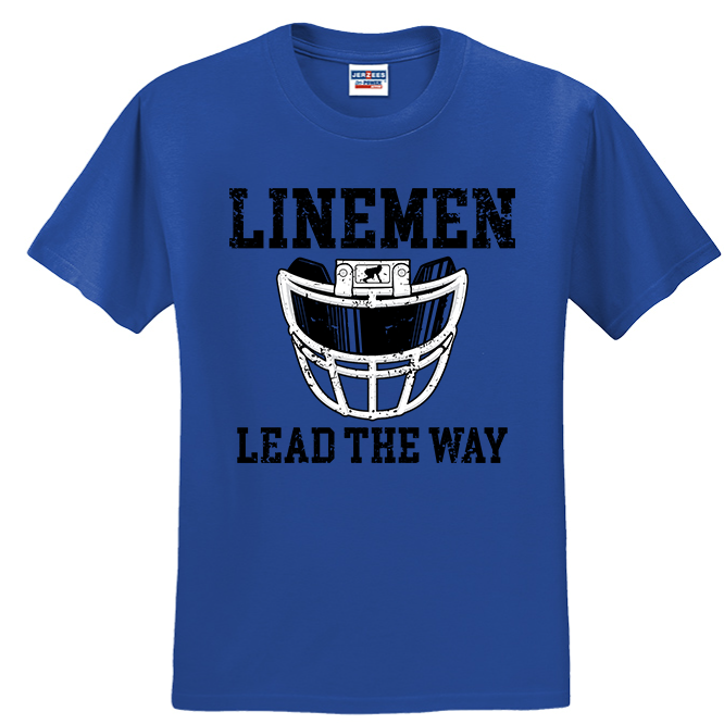 LINEMEN LEAD THE WAY (A) (Black) - T-Shirt