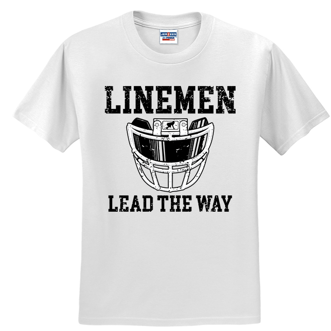 LINEMEN LEAD THE WAY (A) (Black) - T-Shirt