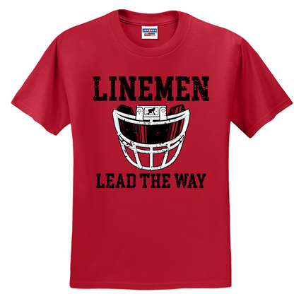 LINEMEN LEAD THE WAY (A) (Black) - T-Shirt