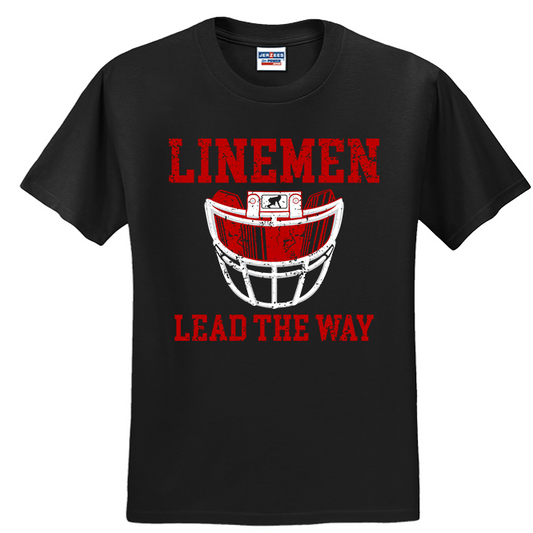 LINEMEN LEAD THE WAY (A) (Red) - T-Shirt