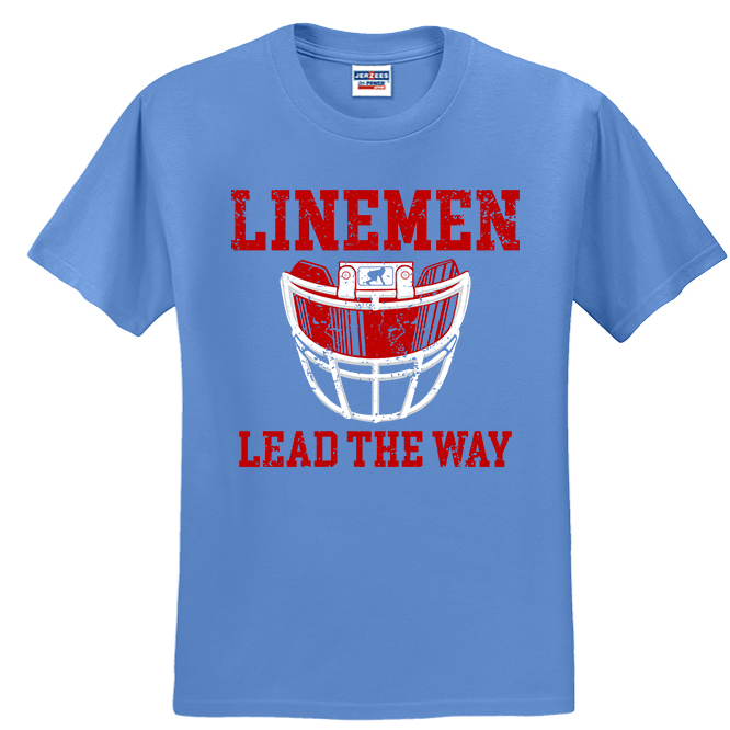 LINEMEN LEAD THE WAY (A) (Red) - T-Shirt