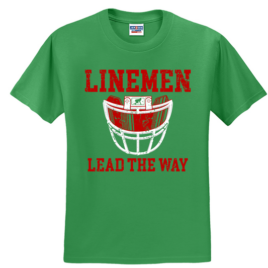 LINEMEN LEAD THE WAY (A) (Red) - T-Shirt