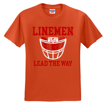 LINEMEN LEAD THE WAY (A) (Red) - T-Shirt
