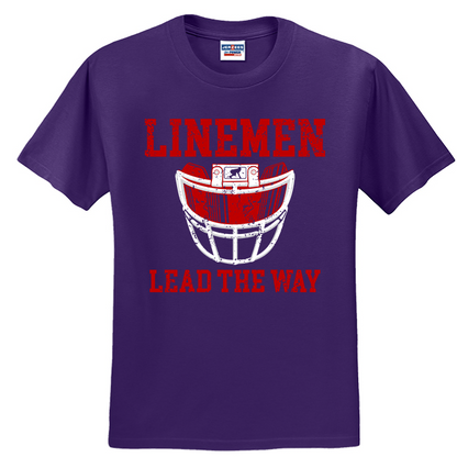 LINEMEN LEAD THE WAY (A) (Red) - T-Shirt