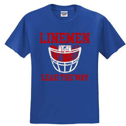 LINEMEN LEAD THE WAY (A) (Red) - T-Shirt