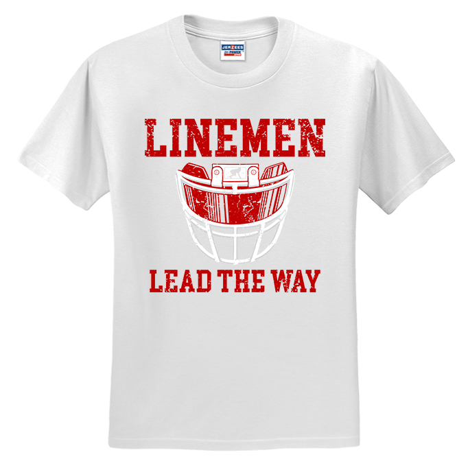 LINEMEN LEAD THE WAY (A) (Red) - T-Shirt