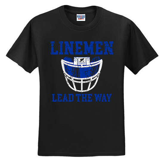 LINEMEN LEAD THE WAY (A) (Royal) - T-Shirt