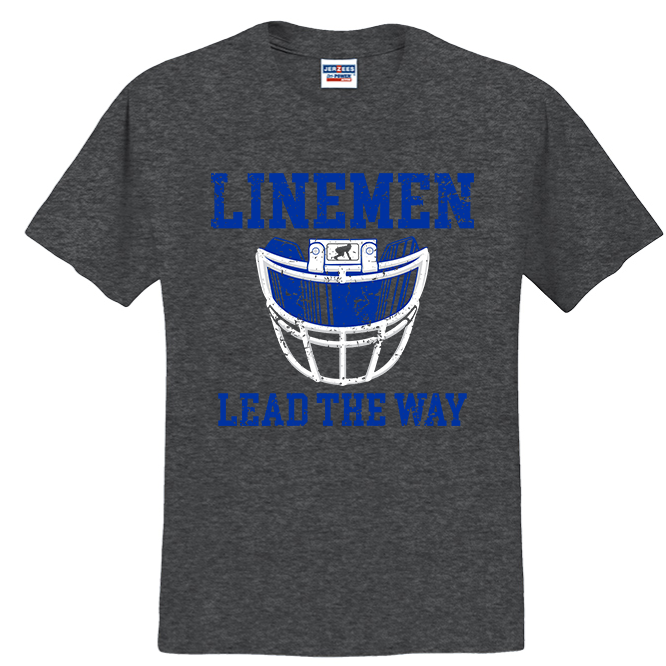 LINEMEN LEAD THE WAY (A) (Royal) - T-Shirt