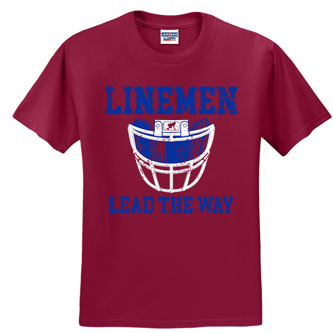 LINEMEN LEAD THE WAY (A) (Royal) - T-Shirt