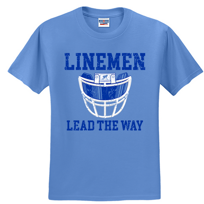 LINEMEN LEAD THE WAY (A) (Royal) - T-Shirt