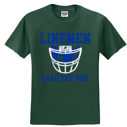 LINEMEN LEAD THE WAY (A) (Royal) - T-Shirt