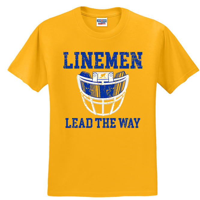 LINEMEN LEAD THE WAY (A) (Royal) - T-Shirt