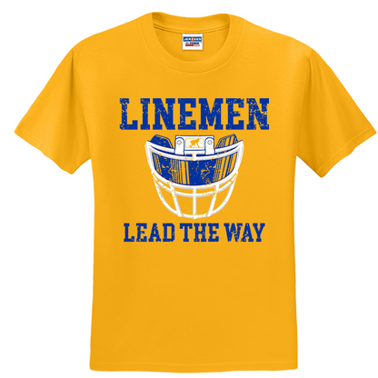 LINEMEN LEAD THE WAY (A) (Royal) - T-Shirt