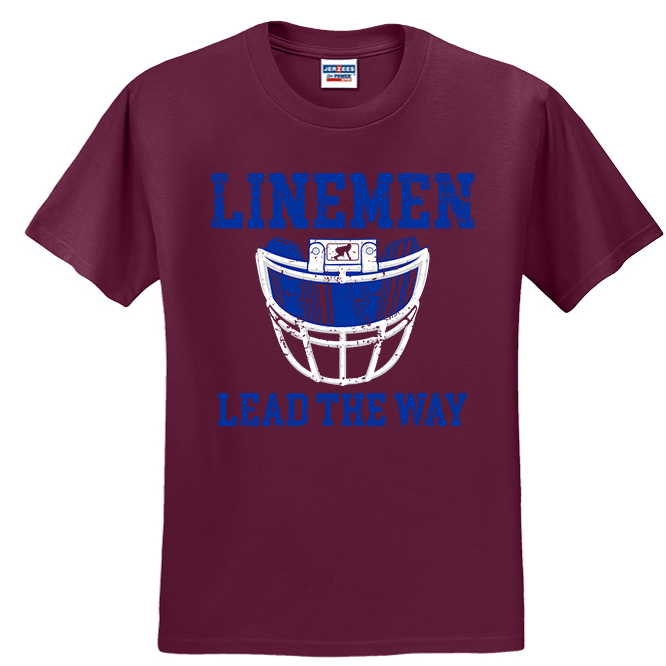 LINEMEN LEAD THE WAY (A) (Royal) - T-Shirt