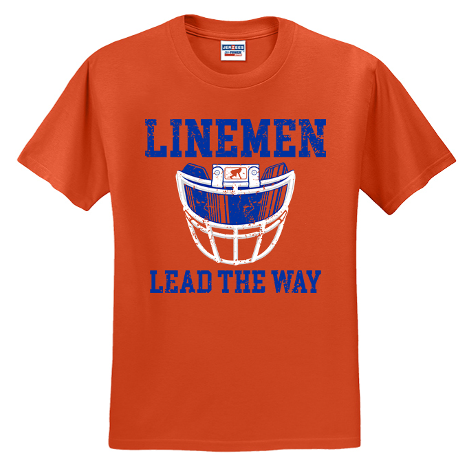 LINEMEN LEAD THE WAY (A) (Royal) - T-Shirt