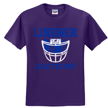 LINEMEN LEAD THE WAY (A) (Royal) - T-Shirt