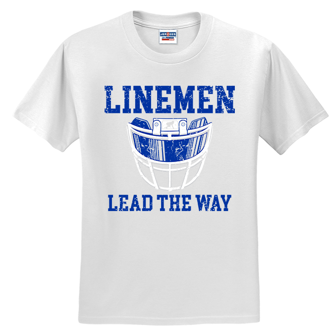 LINEMEN LEAD THE WAY (A) (Royal) - T-Shirt