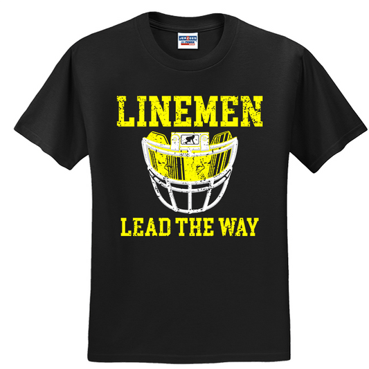 LINEMEN LEAD THE WAY (A) (Yellow) - T-Shirt