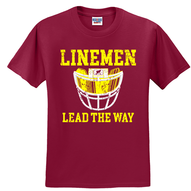 LINEMEN LEAD THE WAY (A) (Black) - T-Shirt