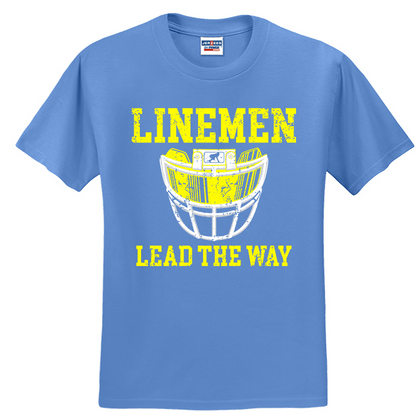 LINEMEN LEAD THE WAY (A) (Royal) - T-Shirt