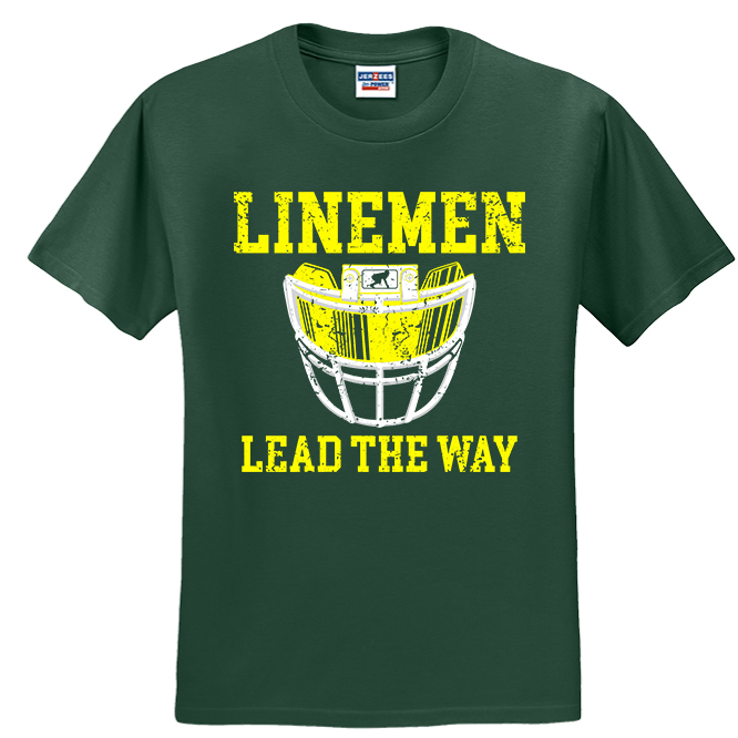 LINEMEN LEAD THE WAY (A) (Yellow) - T-Shirt