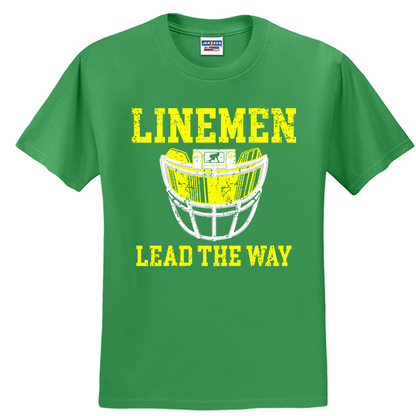 LINEMEN LEAD THE WAY (A) (Royal) - T-Shirt