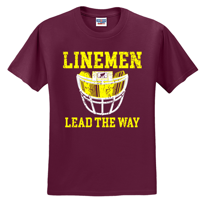 LINEMEN LEAD THE WAY (A) (Yellow) - T-Shirt