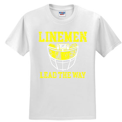 LINEMEN LEAD THE WAY (A) (Royal) - T-Shirt