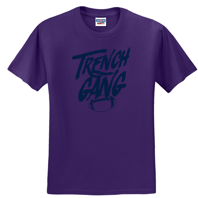 TRENCH GANG (Navy) - Heavyweight T-Shirt