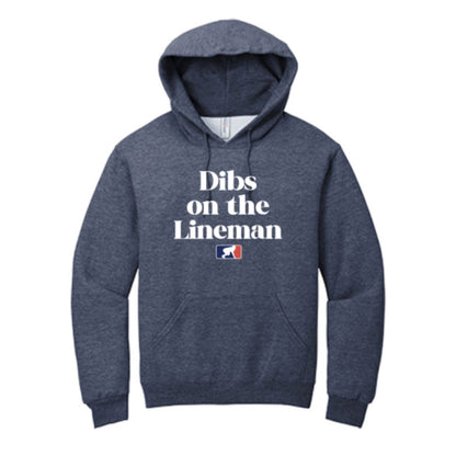 DIBS ON THE LINEMAN (White) - Heavyweight Hoodie